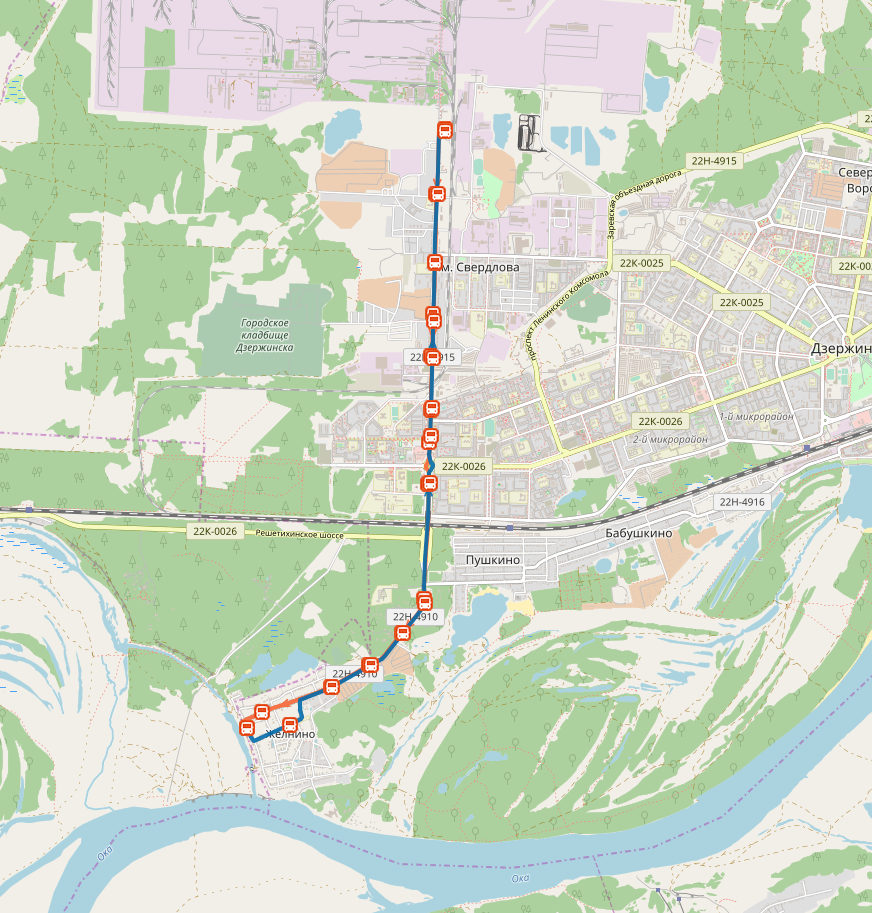 Маршрут автобуса 15